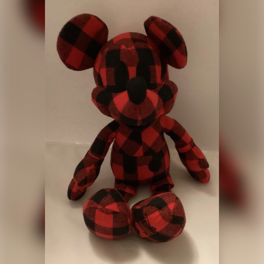 Red & Black Plaid Mickey Mouse